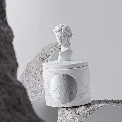 Bougie parfumée faite main George David COS Plaster Gypsum Sculpture de parfum
