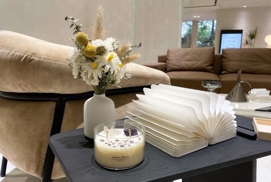 La MAISON Logo Soy Wax Crystal Stone fait sur commande d'AROME mire de grande 10 onces parfumée