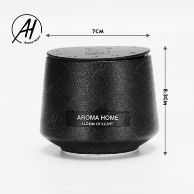 Matte Glass Jar Soy Wax noir a flairé la maison d'arome mire la marque de distributeur faite sur commande
