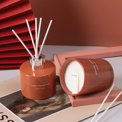 Ensemble unique de boîte de Reed Diffuser Scented Candle Gift d'huile de parfum de MAISON d'AROME
