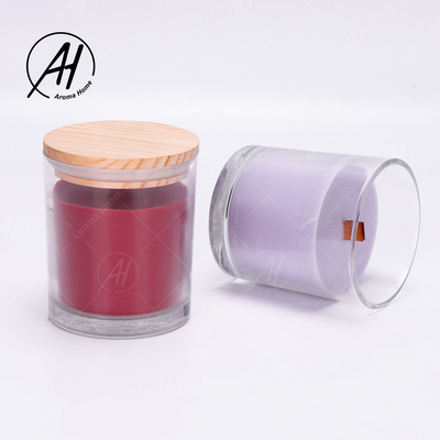 Marque de distributeur en bois 8OZ de bougies de Dor Custom Soy Wax Scented de maison de couvercle de pot en verre