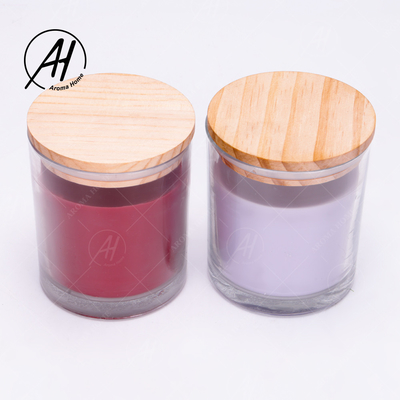 Marque de distributeur en bois 8OZ de bougies de Dor Custom Soy Wax Scented de maison de couvercle de pot en verre