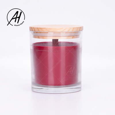Marque de distributeur en bois 8OZ de bougies de Dor Custom Soy Wax Scented de maison de couvercle de pot en verre