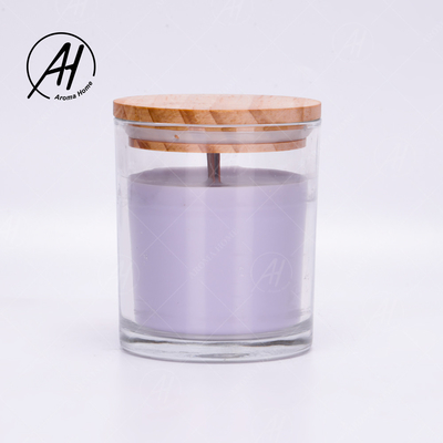 Marque de distributeur en bois 8OZ de bougies de Dor Custom Soy Wax Scented de maison de couvercle de pot en verre