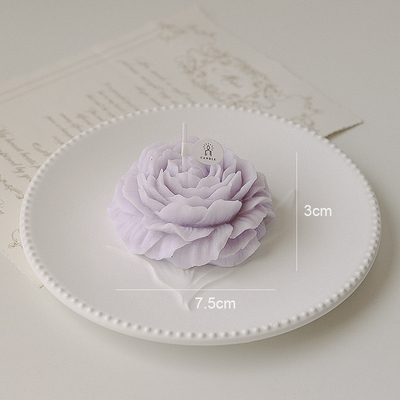 La pivoine de forme de fleur de MAISON d'AROME découpant l'Aromatherapy de bougie de cire de soja a flairé fait main