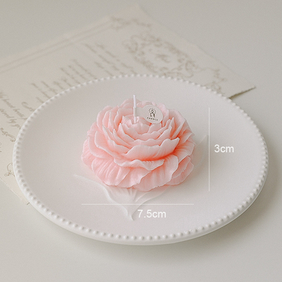 La pivoine de forme de fleur de MAISON d'AROME découpant l'Aromatherapy de bougie de cire de soja a flairé fait main