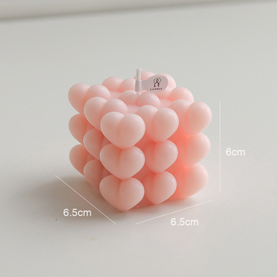 La maison naturelle d'arome de cire de soja de plage de rose mirent parfumé en forme de coeur adapté aux besoins du client