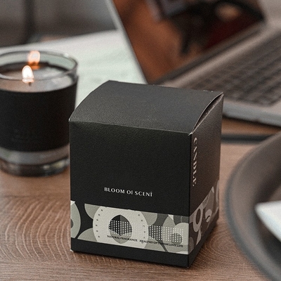 La cire en verre de luxe de soja de pot de café noir de MAISON d'AROME a flairé des bougies