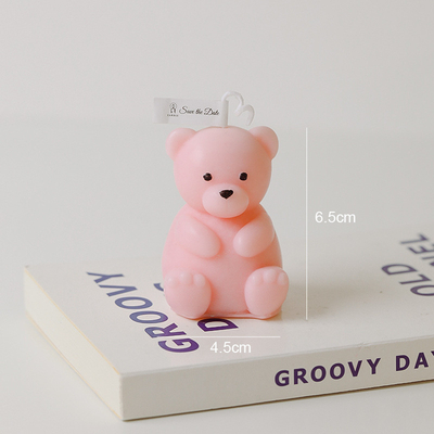La bougie se reposante mignonne de vis de gâteau d'Aromatherapy d'ours de décoration de travail manuel a flairé