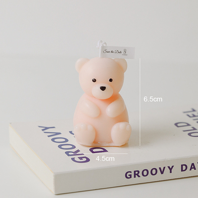 La bougie se reposante mignonne de vis de gâteau d'Aromatherapy d'ours de décoration de travail manuel a flairé