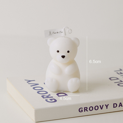 La bougie se reposante mignonne de vis de gâteau d'Aromatherapy d'ours de décoration de travail manuel a flairé