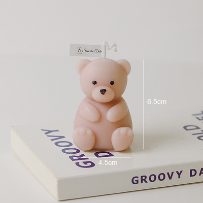 La bougie se reposante mignonne de vis de gâteau d'Aromatherapy d'ours de décoration de travail manuel a flairé