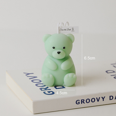 La bougie se reposante mignonne de vis de gâteau d'Aromatherapy d'ours de décoration de travail manuel a flairé