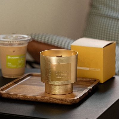 Aromatherapy en céramique de lumière de région sauvage de tasse de Tin Can Candle Black Frosted de cire de soja