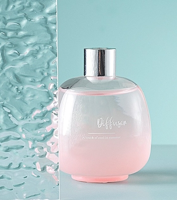 Bâton frais Reed Diffuser Essential Oil Sets de fibre de couvercle de ruban de bouteille en verre de bulle d'été