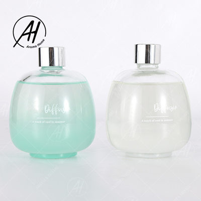 Bâton frais Reed Diffuser Essential Oil Sets de fibre de couvercle de ruban de bouteille en verre de bulle d'été