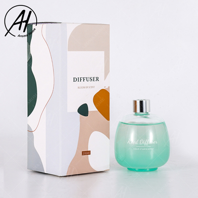 Bâton frais Reed Diffuser Essential Oil Sets de fibre de couvercle de ruban de bouteille en verre de bulle d'été