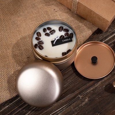 La cire de soja a personnalisé l'événement crème de Bean Tin Votive Scented Candles For de café