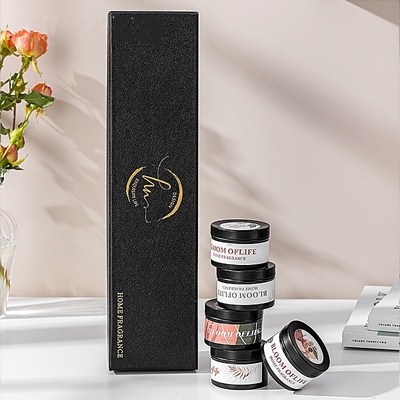 Le cadeau de bougie de pot de décor a placé le voyage 100% de cire de soja Tin Scented Candle 5pcs/Set