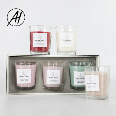Ensemble coloré 5.5OZ 3PCS de cadeau de bougie de parfum de cire de Mini Home Glass Jar Soy de partie d'Aromatherapy