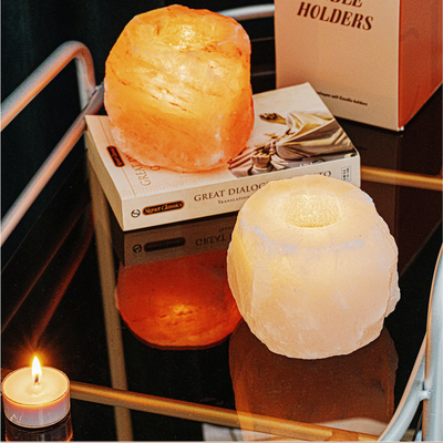 Crystal Stone Ornaments Rock Lamp a placé le bougeoir de 4 Tealight