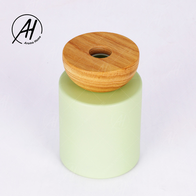 Le cadeau a placé les bâtons blancs en verre verts à la maison de rotin de Reed Diffuser 150ml de bouteille
