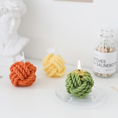 Boule de laine de fil de bougie d'Aromatherapy fait main de Diy de tache la petite a formé Art Candles