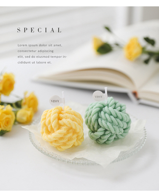 Boule de laine de fil de bougie d'Aromatherapy fait main de Diy de tache la petite a formé Art Candles