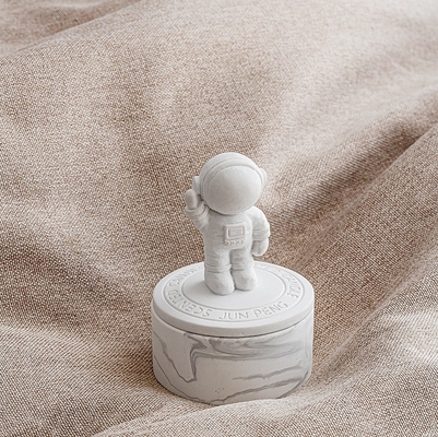 Plâtrez l'astronaute Velas Healing Crystal Aromatherapy Scented Candle de l'espace
