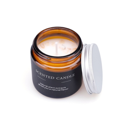 La bougie parfumée de luxe Velas d'Aromatherapy en verre de Brown fleurit le cristal curatif