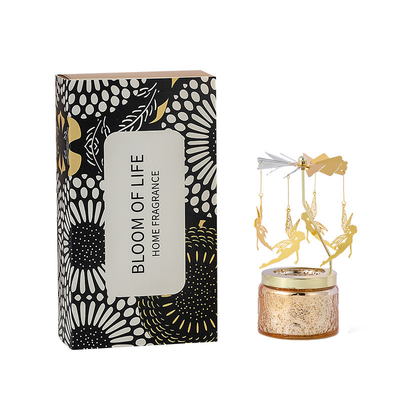 L'huile essentielle d'Aromatherapy de cire à la maison de soja a flairé le carrousel rond de ciel étoilé de bougies