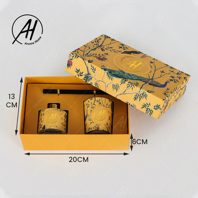 Ensemble de luxe de cadeau de bougies de parfum de refraîchissant de Reed Diffuser Natural Oil Air de MAISON d'AROME