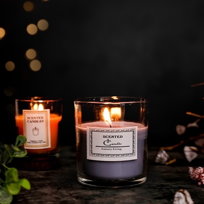 Bougies claires de pot d'Institut central des statistiques d'Aromatherapy de parfum de cire parfumée nordique de soja avec le boîte-cadeau