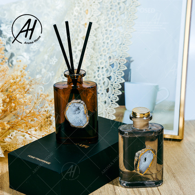 Bouteille en verre de parfum aucun parfum Reed Diffuser For Home Decor Fireless du feu