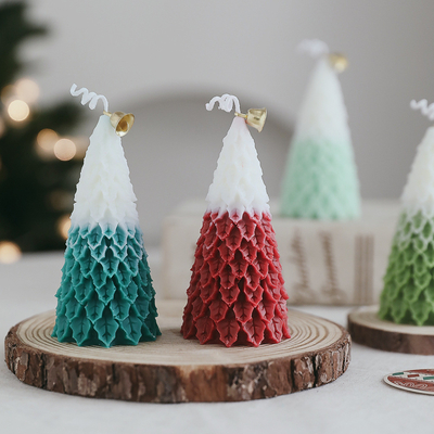 Bougie parfumée de Noël de MAISON d'AROME d'arbre de forme de nouveauté de cire de luxe en gros de soja