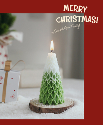 Bougie parfumée de Noël de MAISON d'AROME d'arbre de forme de nouveauté de cire de luxe en gros de soja