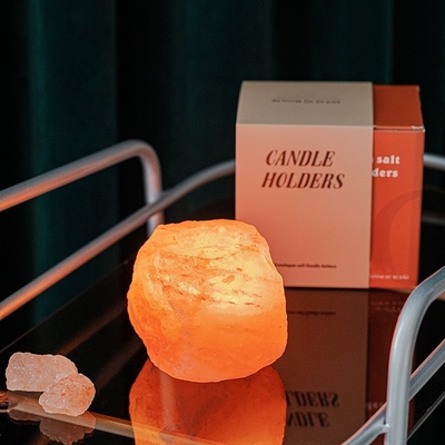 Bougeoir de Crystal Stone Rock Lamp Set 4 Tealight d'Aromatherapy pour le mariage