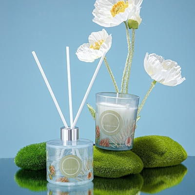 Ensemble coloré 60g 50ml de cadeau de Pinecone Reed Diffuser Scented Candle Jar de noce