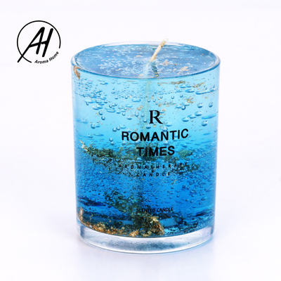 Le pot en verre Crystal Gel Flower Jelly Wax a flairé fait main romantique de bougies