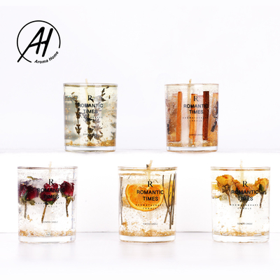 Fleur Jelly Cup Wax de boîte-cadeau d'Aromatherapy adaptée aux besoins du client par style populaire vraie