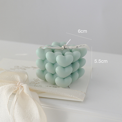 La bougie du cube de Rubik d'amour de nouvelle année de DIY a flairé le cadeau géométrique d'Aromatherapy
