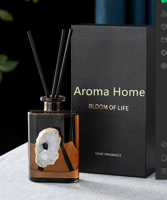 La MAISON Amber Crystal Essential Oil Reed Diffuser d'AROME place 180ml pour la chambre à coucher