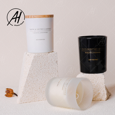 Cire 100% blanche noire de soja d'huile essentielle de bougie de Matte Glass Jar Spa Scented