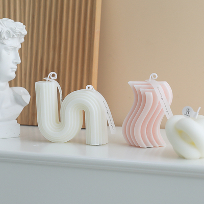 Bougie intérieure de forme de cadeau du parfum à la maison géométrique fait sur commande S d'Aromatherapy petite