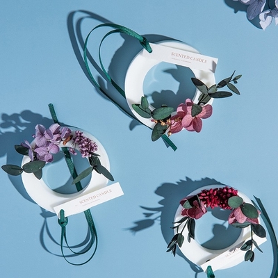 Bloc sec frais de cire de fleur de cire adapté aux besoins du client par bougie faite main d'air de luxe de sachet
