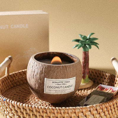 Parfum de chambre à coucher naturel Soya Wax Coco Shell Bouteille en forme de bougie parfumée