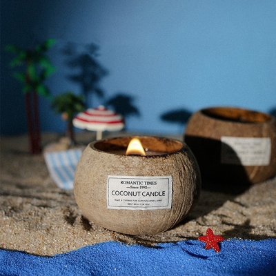 Parfum de chambre à coucher naturel Soya Wax Coco Shell Bouteille en forme de bougie parfumée