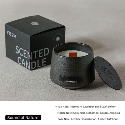 Parfum personnalisé cadeau en céramique noire bougie parfumée pour la décoration intérieure