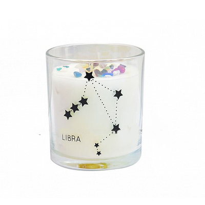 Verre fait sur commande de luxe de cire en gros de soja imprimant le pot parfumé de bougie