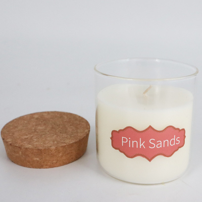 la cire naturelle d'eucalyptus de la menthe poivrée 8oz a flairé des bougies avec Cork Lid